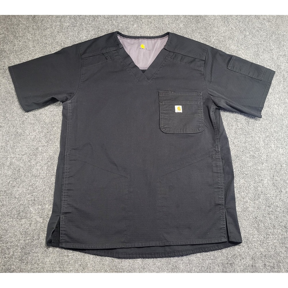 Carhartt Men's Rugged Flex Modern Fit Ripstop Chest Pocket Scrub Top Size Small